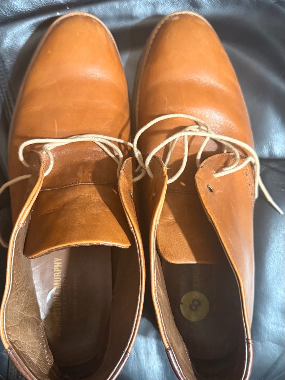 Johnston & Murphy Tan Leather Chukka Boots